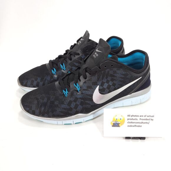 Nike Free TR Fit 5 Athletic Running Shoe Womens Size 8.5 806277-002 Black White - Picture 1 of 9